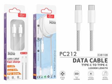ELLIE PC212  DATA CABLE  TYPE-C TO TYPE-C 5A 1.2M