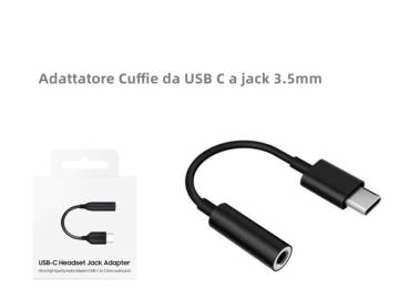 ELLITECK SE008 Adattatore Cuffie da USB C a jack 3.5mm