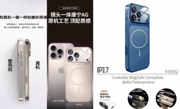 ELLITECK IP17 Custodia MagSafe Completa della Fotocamera