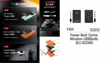 ELLITECK Y454 Power Bank Carica Wireless 10000mAh
