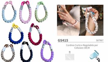 ELLITECK GS415 Cordino Corto e Regolabile per Cellulare 30CM 8COLORI