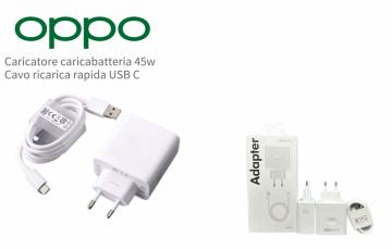 Oppo Caricatore caricabatteria 45w e cavo ricarica rapida USB C