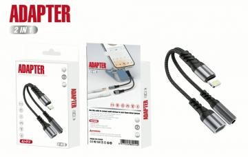ELLITECK GJ-012 Adattatore per Lightning a Jack 3,5mm cuffie(2 in 1)