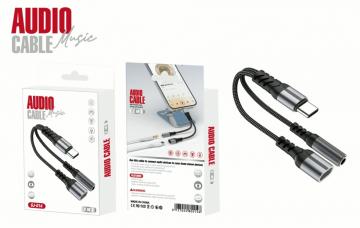 ELLITECK GJ-014 Adattatore per USB-C a Jack 3,5mm cuffie(2 in 1)