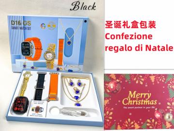 ELLITECK SMART WATCH E SET DI GIOIELLI D16GS NERO+ CINTURINO NERO+ARANCIONE