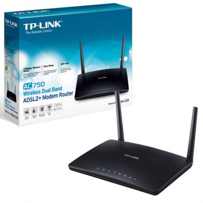 Tp-link archer d20 router wireless adsl2+750 mbps